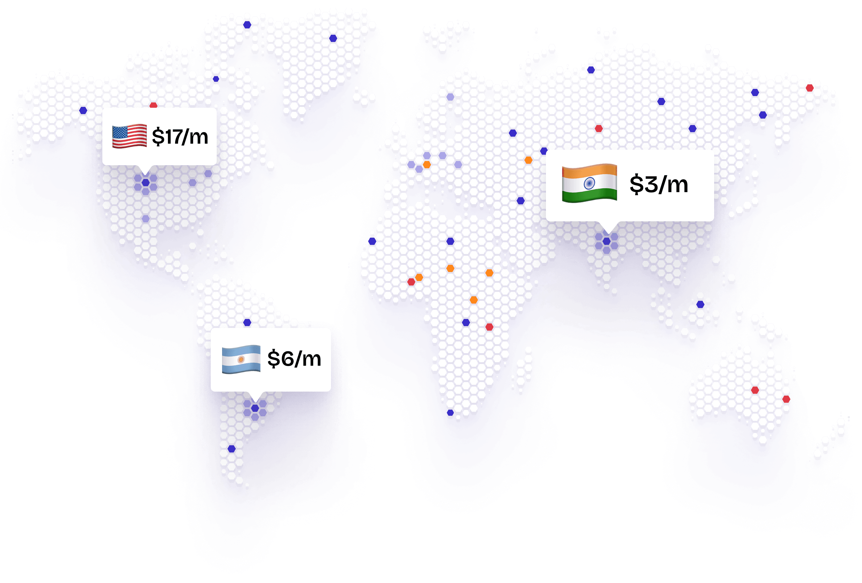 Regional pricing map